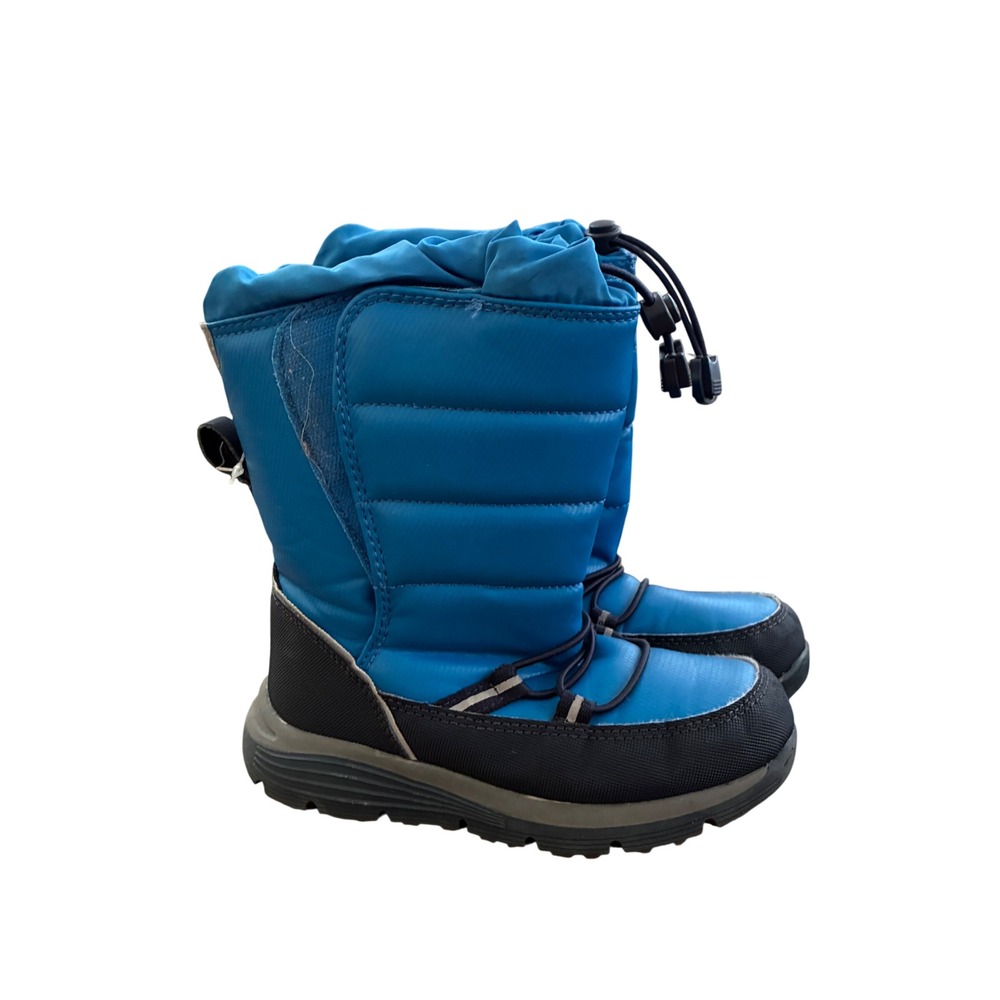Lands End Snow Boots Kids 12M Frost Insulated Blue Water Resistant Easy-Fasten